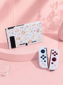 Xingji, 1pc Cute Hand-Drawn Style Soft White Rabbit & Brown Bear Pattern Game Console Protective Case, Suitable For Switch2 (2025)/Switch OLED/Switch Console, Made Of Soft TPU Material Soft Shell/Soft Shell, Universal Storage Bag, No Need To Disassemble, Anti-Drop Anti-Dust, Ideal Gift Compatible With Switch Gamers - View 13