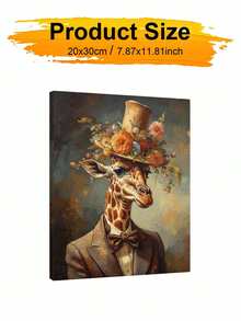 Adult & Beginner Digital Oil Painting Kit, Mr. Giraffe, Easy Acrylic Painting Supplies (Includes Brushes & Paints), Suitable For Home Decor, Ideal Gift For Holiday. - Sets - View 8