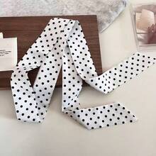 Classic Fashion Polka Dot Magnetic Buckle Design Women's Scarf, Spring And Summer New Elegant Printed Scarf, Multi-Functional Scarf, Suitable For Office, Daily, Travel, Perfect Gift For Her, Fashion Accessory - A - View 9
