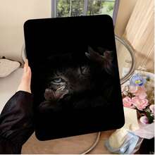 1件 神秘深色雪豹眼與花卉平板保護殼，相容 iPad 10代 10.9吋 2022 智慧保護殼 / Air 13(M3 2025) / Air 11(M3 2025) / 11(A16 2025)，相容 Oppo Pad、 MatePad、Vivo Pad、Honor Pad、 Xiaoxin Pad - 彩色 - 查看 2