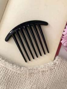 3/1pc French Hair Comb, Women's Bun Styling Tool, INS Style, All-Season Essential, Commute/Date/Daily Fashion Hair Accessory, Bun Extension - Multicolor - View 4