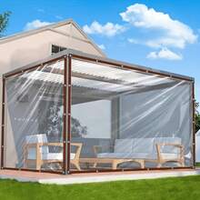 Outdoor Transparent Waterproof Plastic Wind & Snow Cover - Durable Sun ...
