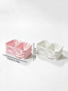 Kotak Penyimpanan Perhiasan dengan Kompartemen, Baki Perhiasan Meja, Baki Plastik Sutra Cetak 3D, Dapat Menyimpan Anting, Cincin, Kunci, dan Aksesoris Kecil, Digunakan untuk Dekorasi Rumah di Lorong, Ruang Tamu, Kamar Tidur, Hadiah Natal, Hadiah Hari Valentine, Hadiah Liburan - MultiWarna - View 11