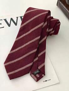 1pc Burgundy Striped Hand-Made Women's Green Base Casual Street Daily Party Gift - Multicolor - View 7