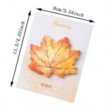 2PCS Creative Shaped Leaf Sticky Notes - Random Style - Fresh Student Office Memo Reminder Note Paper - one-size - View 3