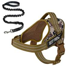 No Pull Dog Harness And Leash Set, Easy On Adjustable Reflective Dog Vest With Padded Handle, Breathable Mesh Pet Harness With Shock Absorbing Bungee Leash For Small Medium Large Dogs, Walking & Training - Multicolor - View 25