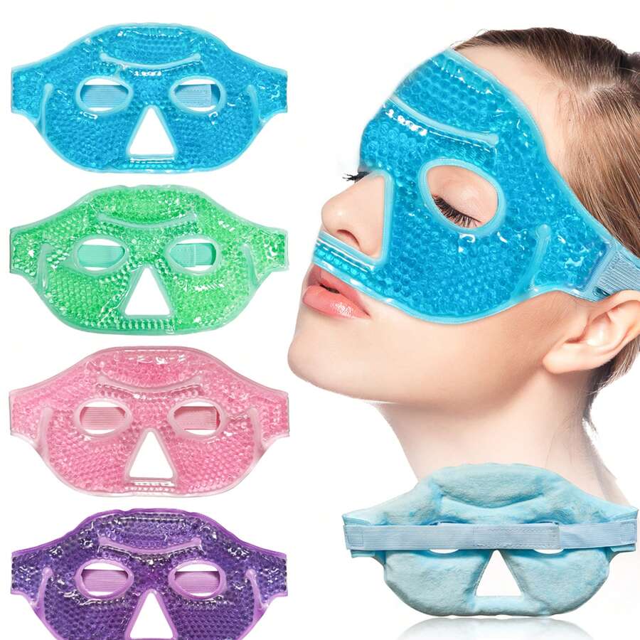 Eye Mask,Gel Bead Cold Compress Eye Mask Facial Care Tool, Reusable Cold Compress Ice Pack, Multi-Purpose Dual Temperature Hot And Cold Compress Facial Care Tool - Multicolor - View 1