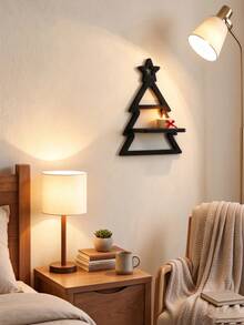 Bohemian Christmas Wooden Storage Shelf Minimalist Home Bedroom Wall Decor Hanging Rack - Multicolor - View 4