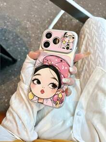 粉色復古小女孩手機殼，防刮防震保護殼，適用於 iPhone 17 18 Pro Max、17 Pro、16 Pro Max、16 Pro、16、15 Pro Max、15 Pro、15、14、13 Pro Max、14 Pro Max、12 - 彩色 - 查看 5