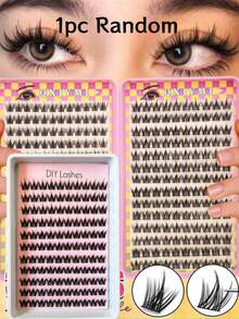 28 Rows 308 Clusters False Eyelashes, 2 Styles Mixed, 11mm Length Soft Fluffy Eyelash Clusters, Large Capacity, Single Cluster Eyelashes, C Curl, Suitable For Dating, Daily Life, Party, Stage Performance, Travel And Other Occasions - C - View 7