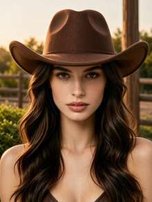 Unisex Vintage Denim Western Hat, Outdoor Sun Protection Beach Hat - A - View 3