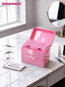 JIEMOREWOO Acrylic False Eyelash Storage Box 5/10 Layers | Marble Pattern Eyelash Storage & Display Box | False Eyelash Extension Tray & Glue Mixing Palette Holder - Multicolor - View 17