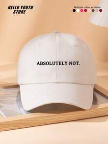 1pc Funny "Absolutely Not" Pattern Printed Baseball Cap, Lightweight, Comfortable Multi-Functional Baseball Cap, Washed Vintage Hat, Suitable For Daily Outings And Everyday Use, Daily Outfit Accessory Hat - A - View 8