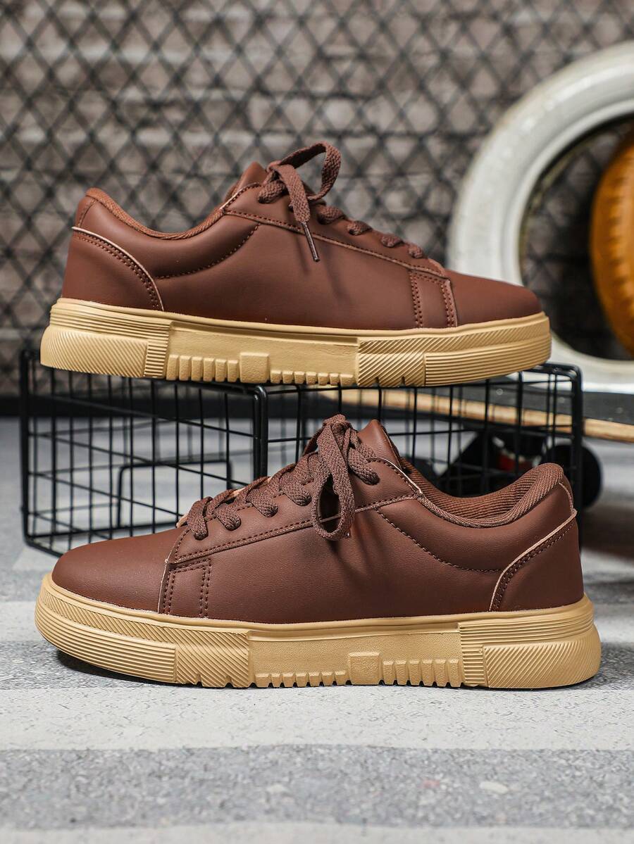 Men's Brown Versatile Sports Shoes | New Men's Skate Shoes | Suitable ...