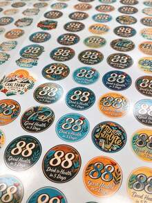 Custom Vinyl Die-Cut Stickers, Custom Any Shape Stickers, Waterproof Bulk Company Stickers, Personalized Photo Logo Label Design Self-Adhesive Durable Stickers, Suitable For Christmas, Birthday Party Invitations, Business Labels, Home And Office Decor - Multicolor - View 6
