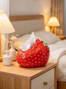 1pc Cute Style,Realistic Fruit Shaped Tissue Holder, Fruit Texture,Desktop Tissue Dispenser, Decorative Napkin Storage Box,For Living Room Bedroom Kitchen Desk Decor, Home Tabletop Decoration, Housewarming Gift, All Season Home Decorchristmasgifts - Multicolor - View 8