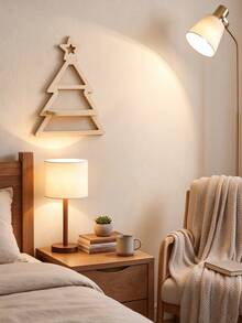 Bohemian Christmas Wooden Storage Shelf Minimalist Home Bedroom Wall Decor Hanging Rack - Multicolor - View 2