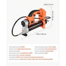 Cordless Grease Gun, 8000 PSI Max Pressure, Electric Grease Gun With LED Light & 35.4-Inch Long Hose, Compatible With 18V Makita Batteries, Suitable For Greasing Vehicles Or Machines(Tool Only) - 9.06 Lb - View 11