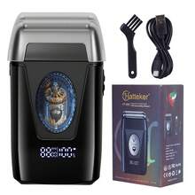 Hatteker 1pc Electric Shaver USB Rechargeable Magnetic Levitation Motor Hair Salon Beard Shaving Bald Head Home Use Whitening Razor - Black - View 11