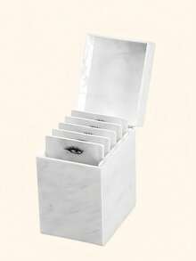 JIEMOREWOO Acrylic False Eyelash Storage Box 5/10 Layers | Marble Pattern Eyelash Storage & Display Box | False Eyelash Extension Tray & Glue Mixing Palette Holder - Multicolor - View 19
