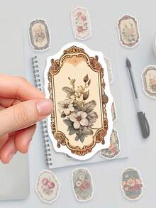 50pcs Aesthetic PVC Decals With Artistic Designs Are Suitable For Decorating Laptops, Cell Phones, Cars, Skateboards, Water Bottles, Scrapbooks, And Journals. They Make Excellent Rewards And Holiday Gifts. - A - View 4
