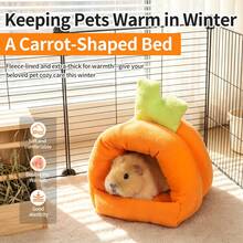 ITANDME Guinea Pig Hideout, Carrot-Shaped Hamster Hideout, Cute Winter Small Animal Bed Small Animal Hideout For Guinea Pigs, Hamsters, Rats - View 4