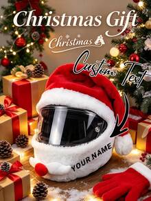 Vỏ bọc mũ bảo hiểm mô tô hình ông già Noel tùy chỉnh, bảo vệ mũ bảo hiểm full face bằng lông nhung Giáng Sinh, trang trí mũ bảo hiểm râu ông già Noel dễ thương và mũi đỏ, phụ kiện đồ bảo hộ lái xe ngày lễ cho người đi mô tô và xe tay ga - Nhiều màu - Xem 4