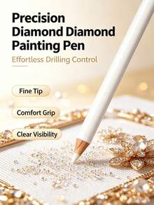 1/2/6/10pcs Rhinestone Wax Pencil, Rhinestone Pickup Pen Set, Crystal Gemstone Pickup Tool, DIY Nail Art Decoration Pickup Pen (White) - A - View 9