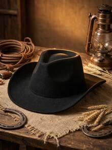 Unisex Vintage Denim Western Hat, Outdoor Sun Protection Beach Hat - A - View 5