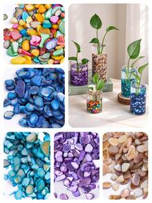 1 Bag/100g Colorful Shell Decorative Beads, Shell Filler Material, Suitable For Silicone Mold Filling, DIY Crafts, Epoxy Resin Molds, Creative Keychains, Jewelry Making - Cobalt Blue - View 1