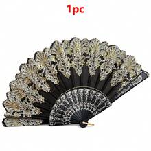 1pc/2pcs Elegant Bohemian Style Fabric Fan With Floral Pattern - Perfect For Weddings, Decorations, Parties, And Gifts | Elegant Design For Special Occasions Like Thanksgiving, Mother'S Day, Father'S Day, And Graduation Events, Wedding Decorations - Multicolor - View 13