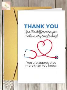 A Medical Thank-You Card Filled With Gratitude, Complete , Made Of High-Quality Paper, Suitable For Doctors, Nurses, And Hospital Staff To Express Appreciation For Their Care And Support - One Size Fits All - View 5
