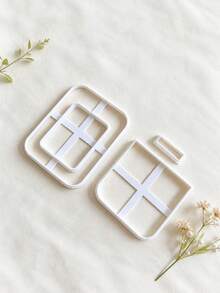 2/1stes 3pcs/Set Polymer Clay Cutters Photo Frame Molds, DIY Photo Frame Clay Molds Handmade Crafts Scrapbooking Mini Photo Frames Home Decor Jewelry Making Tools - Multicolor - View 7