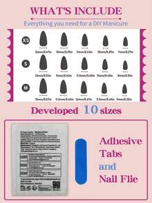 10pcs Pink Ombre 3D Flower Gold Bead Shiny Full Cover Nail Stickers, Suitable For Women & Girls, Size XS/S/M Nails - Multicolor - View 4