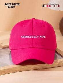 1pc Funny "Absolutely Not" Pattern Printed Baseball Cap, Lightweight, Comfortable Multi-Functional Baseball Cap, Washed Vintage Hat, Suitable For Daily Outings And Everyday Use, Daily Outfit Accessory Hat - A - View 16