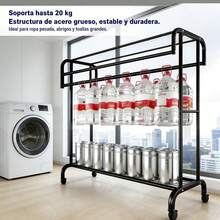Perchero Para Ropa De Pie Con Doble Barra, Rack Para Ropa MetáLico De 140, Tendedero De Ropa, Armario Abierto Con Ruedas Giratorias Con Freno, Negro - 1 - Ver 2