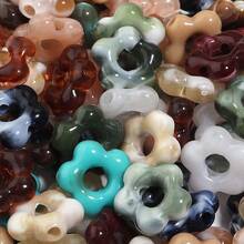 30pcs 19mm Acrylic Beads, Flower Shape, With Different Gradient Design ...
