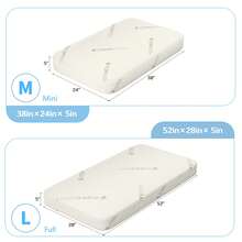 Organic Cotton Baby Crib Mattress, Xtra Large Infant Mattress With Extra-Thick Foam, Soft & Supportive For Sleeping, Playing And Resting - White - View 4