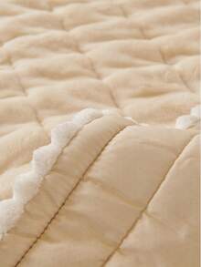 1pc Thick Faux Rabbit Fur Winter Warm Pet Sofa Cushion Cover, Non-Slip, Dirt-Resistant, Scratch-Resistant, Machine Washable, Warm And Comfortable, Suitable For Cats And Dogs, Pet-Friendly Home Decor Sofa Pad - Beige - View 5