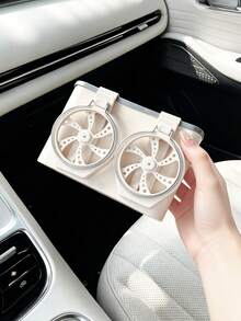 Creative Cute Car Cup Holder Tissue Box, Multi-Function Car Tissue Box, Car Armrest Storage Box, Car Organizer Box - A - View 2