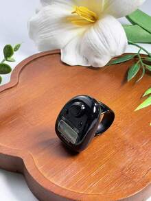 Glossy Electroplated Multicolor Electronic Ring Counter SXH5136 Glow-In-The-Dark Digital Display Adjustable Finger Ring Prayer Counting Tool Highly Attractive Electroplated Finger Ring Electronic Counter LED Glow Screen Manual Press Ring-Style People Counter Tasbih Electronic Ring Counter Finger Manual Counting Tool People Counter Warehouse Knitting Prayer Counting Tool - Multi-color - View 2
