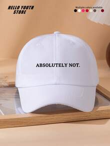 1pc Funny "Absolutely Not" Pattern Printed Baseball Cap, Lightweight, Comfortable Multi-Functional Baseball Cap, Washed Vintage Hat, Suitable For Daily Outings And Everyday Use, Daily Outfit Accessory Hat - A - View 15