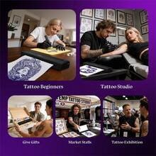 ORICO Portable A4 Thermal Printer / Tattoo Stencil Transfer Machine – Easy To Use With No Special Skills Required; Supports Wireless, Ink-Free Printing. A Handy Tool For Tattoo Artists That Delivers High-Definition, Clean - Black - View 6