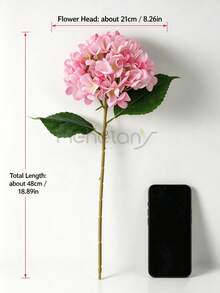 MEHELANY 1件秋季粉色仿真繡球花，18.5英吋逼真絲綢繡球花裝飾，高品質仿真花，適用於DIY婚禮花束、派對、居家客廳、廚房、花園、酒店、辦公室、DIY感恩節、萬聖節、豐收季、開學季裝飾，秋季居家花園派對裝飾，DIY拱門花環裝飾，亦可作為女孩禮物 - 珊瑚粉 - 查看 4