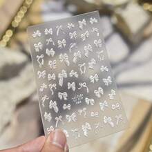 Tomoni Shell Pearl Nail Stickers, Modern Minimalist Polka Dot & Bow ...