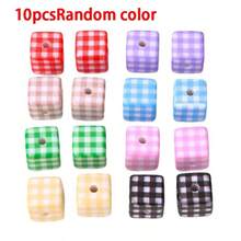 10pcs 14mm Polka Dot Style Acrylic Square Beads With Straight Hole, Large Hole Loose Beads For DIY Phone Chain, Keychain, Pendant, Pen Decoration, Box Packaging - 14mm Polka Dot Square - View 16