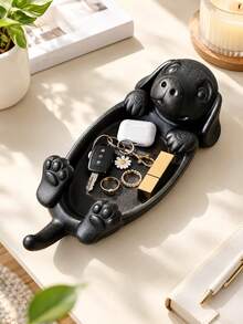 Dachshund Shaped Storage Tray, Jewelry Organizer, Long Body Grooved Design, Entryway Desk Clutter Organizer, Cute Dog Lover Home Decor, Keys Jewelry Coins Organizer, Suitable For Entryway, Desk, Vanity, Bedside Table, Office - Multicolor - View 2