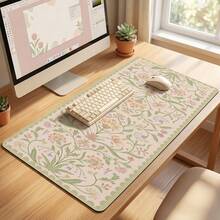 Green Floral Large Mouse Pad Non Slip Rubber Base Office Home Gaming Gift For Him Her Study Desk Accessories Office Supplies Mousepad Computer Keyboard Pad Laptop Mat - View 9