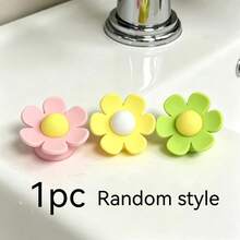 Cute Flower Silicone Sink Overflow Stopper, Random Color, 1pc/2pcs/3pcs Options, Bathroom Kitchen Basin Overflow Hole Plug, Leak-Proof Stopper - Color: Random - View 9