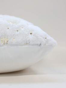 1件雪花枕套，北歐/Ins風裝飾枕套，適用於沙發或床邊，白色，可機洗，隱形拉鍊，僅含枕套 - 白色 - 查看 2